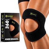 GARNO Knee Brace for Women &amp; Men, Patellar Tendon Support Strap (Large) | Knee Support for Arthritis, MCL, Osgood Schlatter, Tendonitis, Sprain, Adjustable Neoprene Stabilizer for Weightlifting