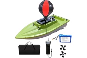 CRESEAPRODUCTS S80 Brushless Motor Super Speed Saltwater RC Fishing Bait Boat with GPS for Surf Fishing with 2 Line Releases,2x10,000mah Battery,IP 66 Waterproof,500M Range,5 Meters/Second
