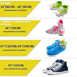 LUOFMISS 2 Pairs Flat Shoe Laces 5/16" Athletic