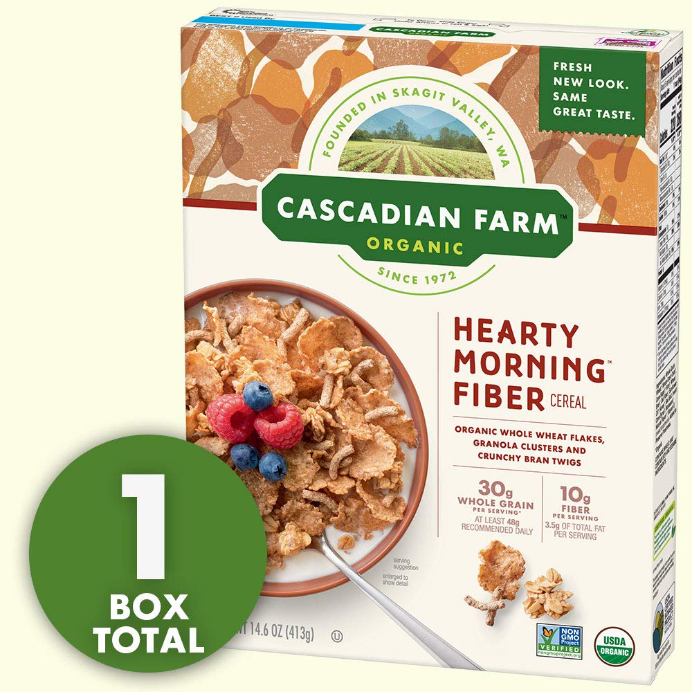 Cascadian Farm Cereal de fibra orgánica para la mañana sana ...