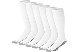 Hanes mens Crew Socks Pack, 6-pair Pack, Max Cushion Moisture-wicking Stay Dry Athletic Over-the-calf Socks for MenSocks
