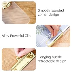 Moocci Thick Acrylic Clear Clipboards Cute