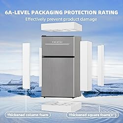 Frestec Mini Fridge with Freezer 3.2 Cu.Ft. 2 Door