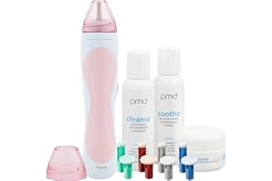 PMD Beauty Personal Microderm Pro - at-Home Microdermabrasion Machine with Kit for Face & Body - Exfoliating Crystals and Vacuum Suction for Fresh and Radiant Skin - High & Low Speed Options