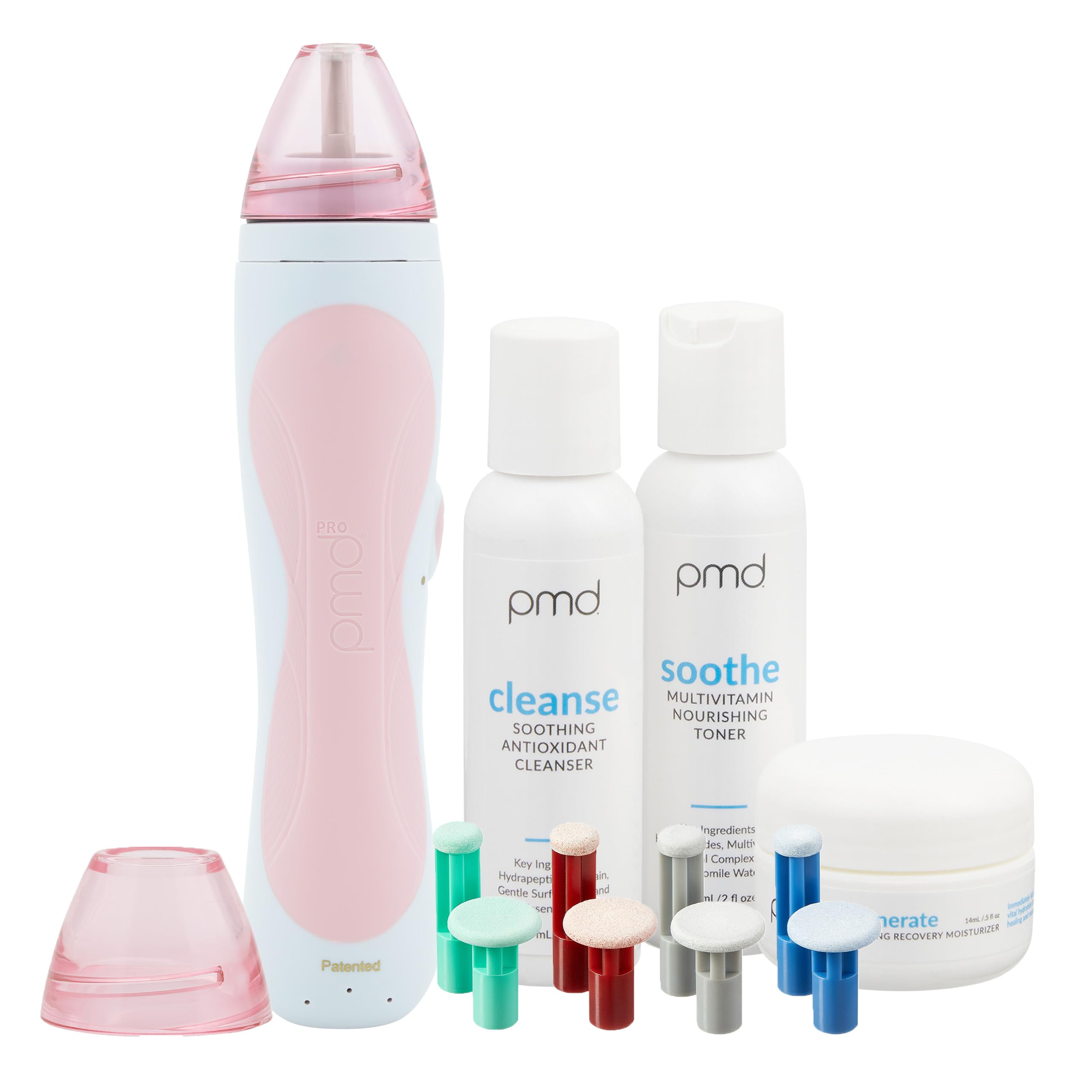 Photo 1 of *FACTORY SEALED* PMD Beauty Personal Microderm Pro - At-Home Use, Facial Exfoliator Tool, Microdermabrasion Machine Kit for Face and Body Skincare, Blush + Starter Kit