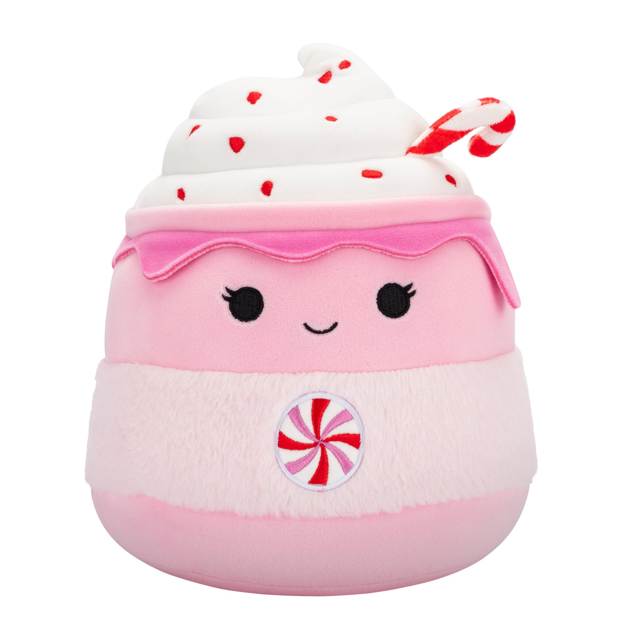 Squishmallows Original 7.5-Inch Ethel the Pink Candy Cane Hot Chocolate