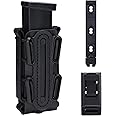 IDOGEAR Mag Pouch Pistol Magazine Pouches 9mm Softshell Adjustable Universal Mag Carrier .40 S&W .45 ACP with Belt&MOLLE Clips