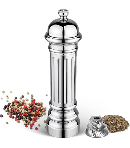 Moulin à Poivre Manivelle Bois Céramique - Rangements à Épices