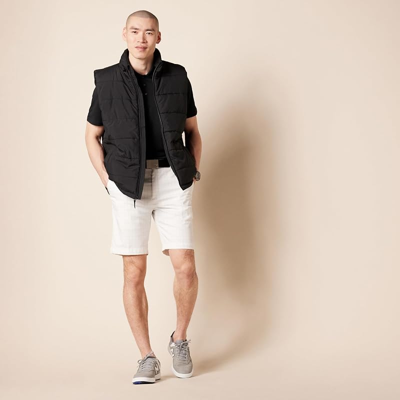 Polo de Golf, Manga Corta, Corte Ajustado, Secado Rápido Hombre, Negro, M