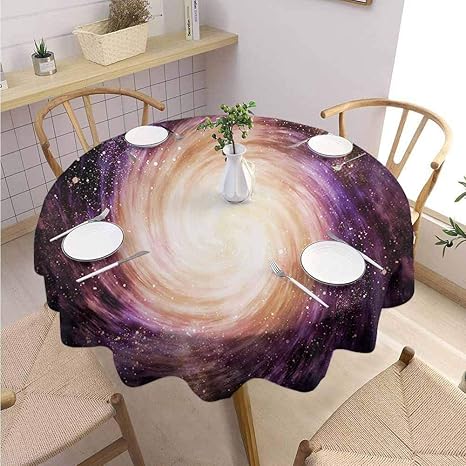 Amazon Diliteck ギャラクシー アウトドア 円形 テーブルクロス 未来的 ファンタスティック ギャラクシー クラッシュテーマ イラスト テクニック テーマ イメージ お手入れ簡単 レッド ブルー ブラック 70 Round Inch テーブルクロス オンライン通販