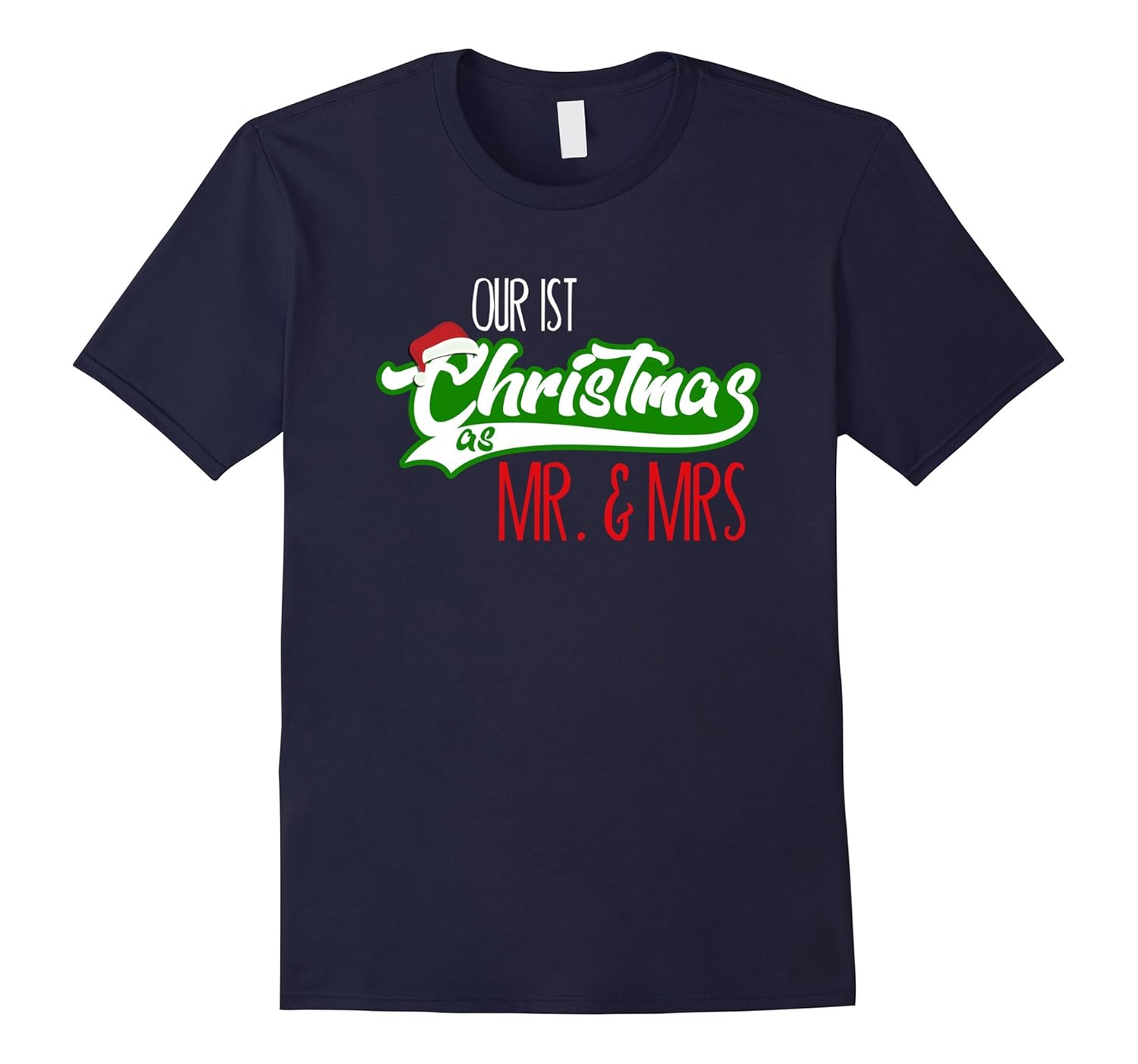 Our 1st Christmas As Mr & Mrs T-Shirt Husband & Wife Outfit-ANZ