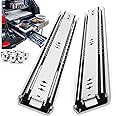 REGUDA Heavy Duty Drawer Slides Full Extension Locking Runners with Lock 16 18 20 22 24 26 28 30 32 34 36 38 40 Inch Side Mount Ball Bearing Rails 500 Lb (Load:250 lb (No Lock) -W:53mm, 26 inch)