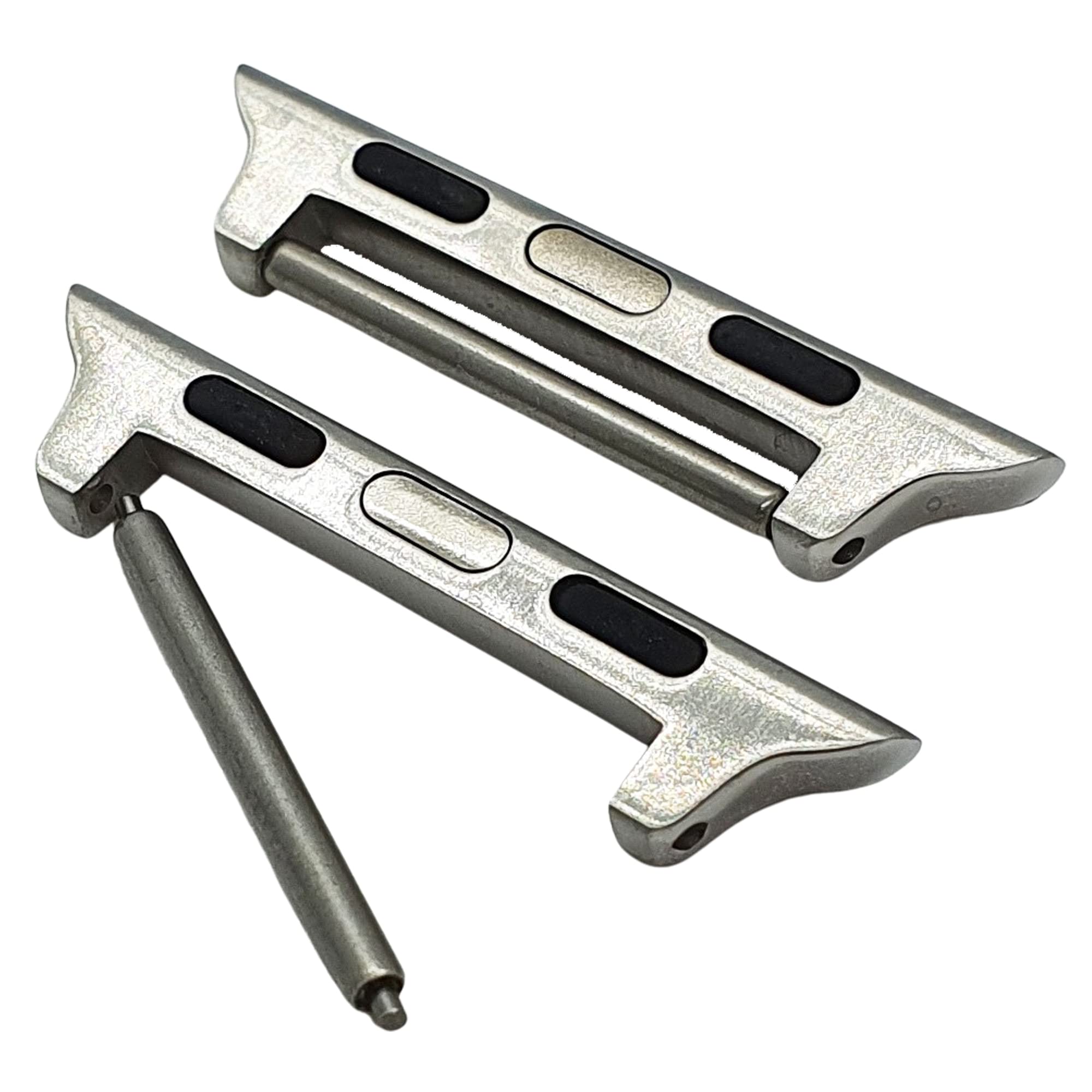 Max Watch Strap Adaptor for All Apple Watch Models Series 8/7/6/5/4/3/2/1. Easy Install to Band Width 20mm 22mm 24mm (38mm 40mm 41mm, Silver 22mm)