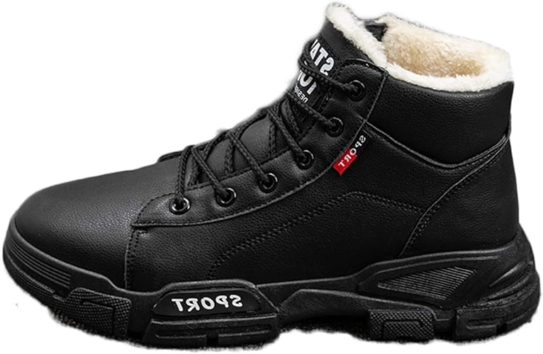 Amazon Lecmt スノーシューズ メンズ スノーブーツ 防寒靴 ムートンブーツ 暖かい ブラック 26 0cm 保暖 裏起毛 ウィンターブーツ 雪靴 冬用 バイクブーツ 冬用 厚底 滑り止め スノーブーツ 履き心地 アウトドアブーツ ファッション 靴 雪対応 Lecmt ブーツ