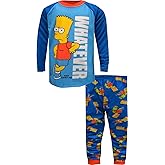 American Marketing Enterprises INC Boys Bart Simpson Whatever Blue Kids Pajamas