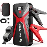 NHOWIN Jump Starter, 1600A 4 in 1 Function Battery Jumper Starter Portable Up to 8.5L Gas & 5.0L Diesel Engines 12V Jump Box for Car Battery with Smart Jumper Cables and LED Flashlight