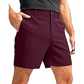 G Gradual Men's Casual Shorts 7" Lightweight Golf Shorts for Men Stretch with 3 Pockets Quick Dry Breathable Work Shorts