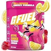 G Fuel Hype Sauce 2.0 Energy Drink Powder, Pre Workout Caffeine Mix for Gaming, Sugar Free Focus Amino, Vitamin + Antioxidants, 8.7oz (Raspberry Lemonade, 40 Servings)