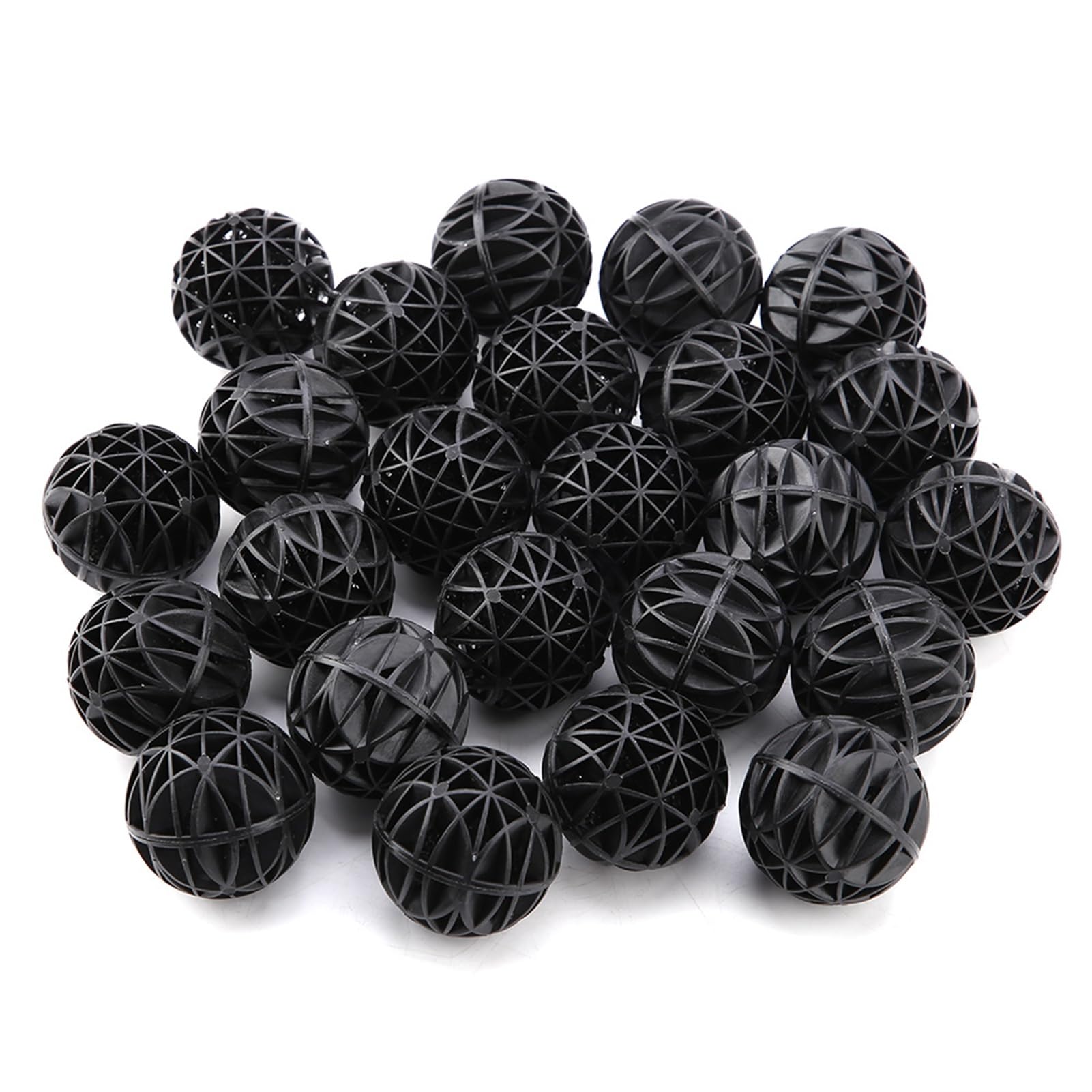 Pssopp 50Pcs Bio Porous Filter Biochemical Ball Filter Media Water Filter Material with Cotton for Fish Tank Pond Aquarium Waterfall Fountain(56mm)