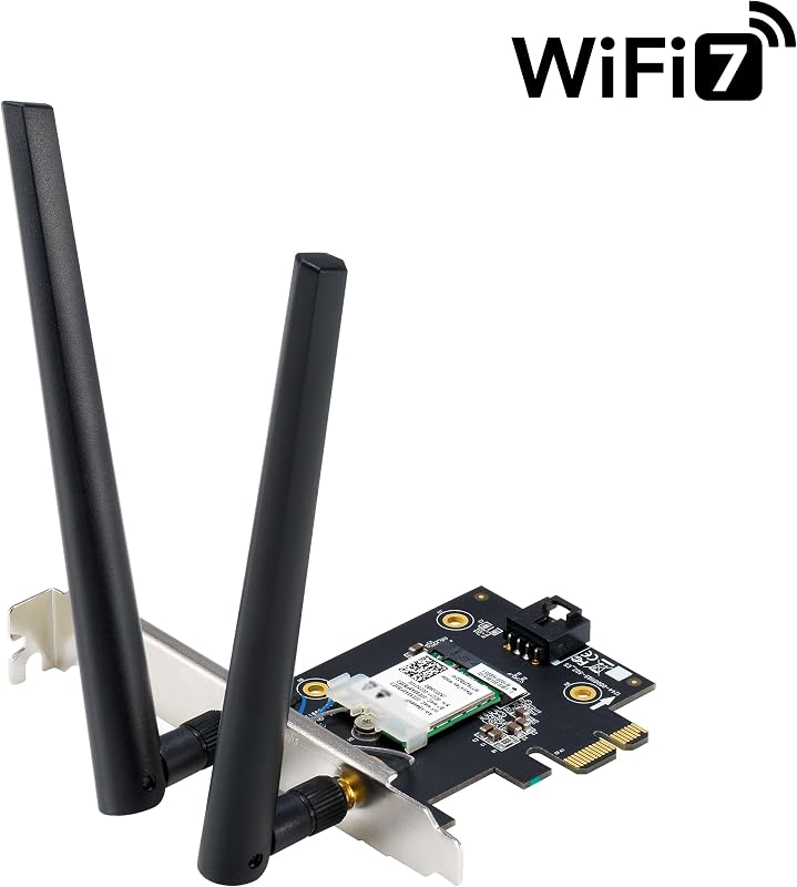 PCE-BE6500 - Carte Réseau Wi-FI 7, Tri-Bande, 6500 Mbit/s, Bluetooth 5.4, WPA3 Network Security, OFDMA et MU-MIMO, Multi-Link Operation