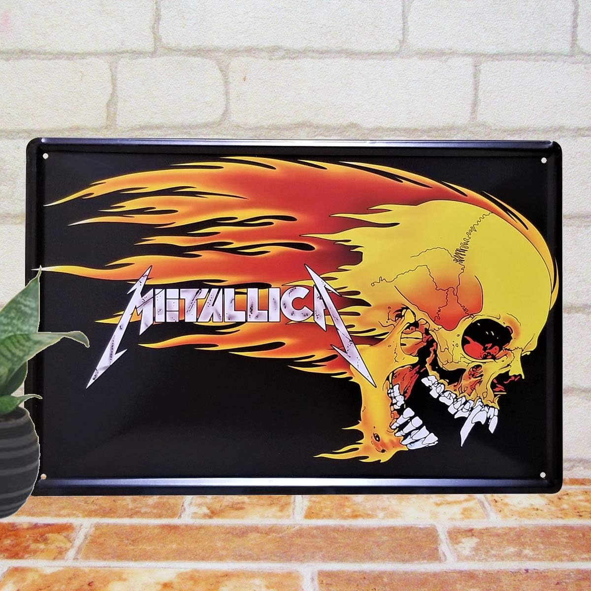 Amazon ブリキ看板 メタリカ 骸骨 ガイコツ ドクロ グッズ ハードロック ヘヴィメタル ヘビーメタル ヘビメタ 音楽 Cdアルバム ポスターfunc アニメ 萌えグッズ 通販