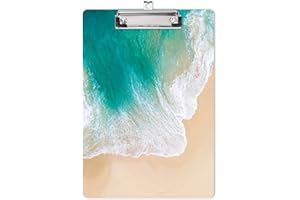 Hongri Wooden Clipboard, Fashion Design Clip Board for Classroom Students,Teacher, Women, Kids, Cute Custom Pattern, Standard