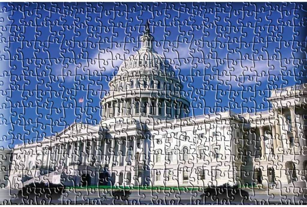 LRWEY Jigsaw Puzzles Games for Grown Ups 1000 Piece Jigsaw Puzzles for Adults Planets in Space Jigsaw Puzzle Landscape Painting Animal Puzzle Games Educational Toys Aged 14 and Over (White House)