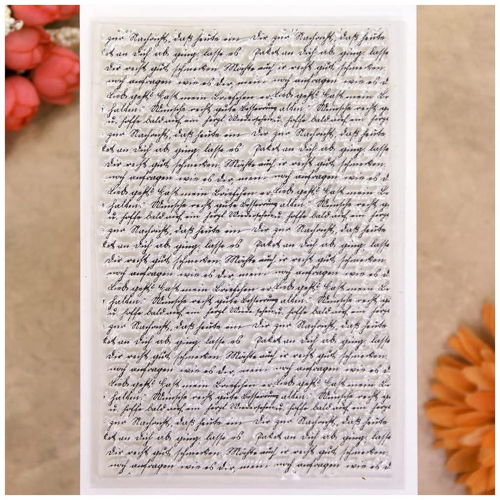 KWELLAM Words Background Clear Stamps for Card Making Decoration and DIY Scrapbooking 22052526