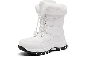 YINGCSM Women's Snow Boots Winter Warm Fur Lined Water-Resistant Outdoor Anti-Slip Boot