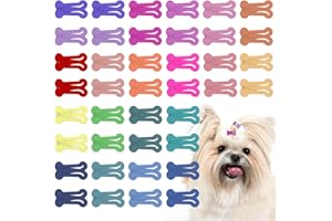 CUTEABC Dog Hair Clips, 40 PCS Cat Hair Clips,1 Inch Dog Bone Hair Clips,Small Mini Snap Hair Clips,Cute Multicolor Puppy Dog Barrettes for Dog Cat Pet Grooming Bows Hair Decoration Accessories