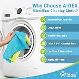AIDEA Microfiber Cleaning Cloths Pack of 8 30 x 40 cm Lint Free Streak Free view 3