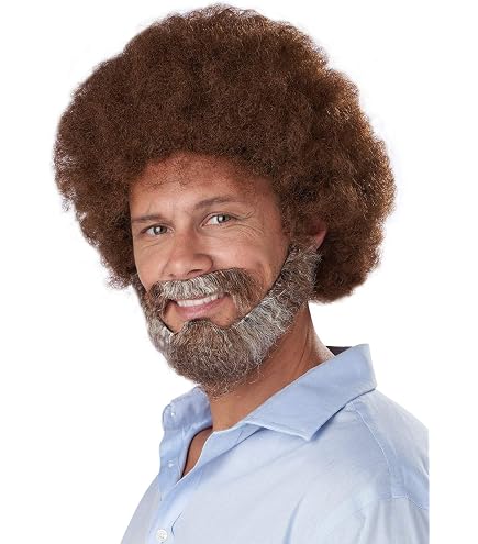 Amazon.com: Spirit Halloween Bob Ross Wig and Beard