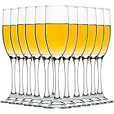 C CREST Set of 12, Champagne Glasses, 6 Ounce Champagne Flute, Lead-free Drinkware, Clear