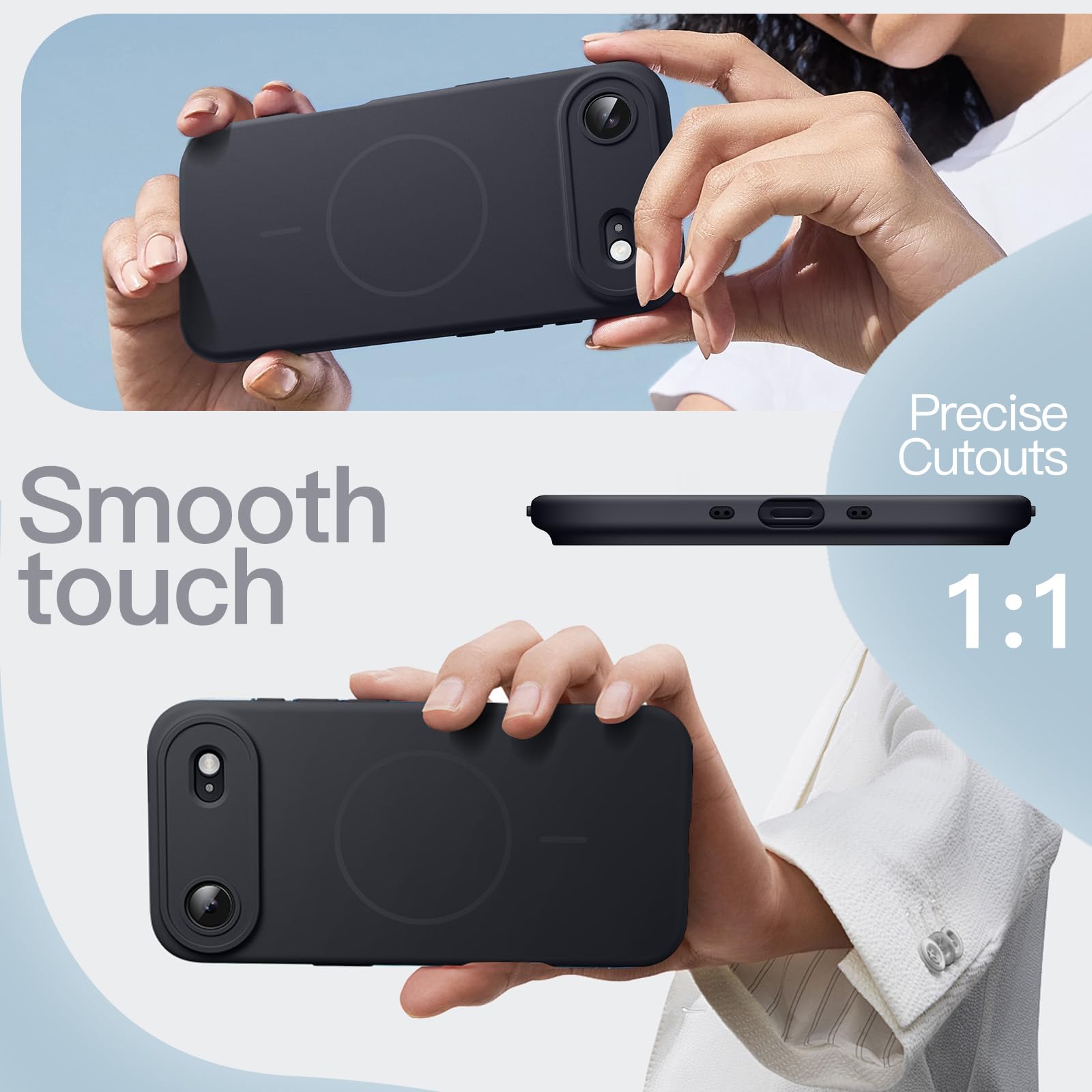 JETech Magnetic Silicone Case for iPhone 17 Air 6.5-Inch Compatible with MagSafe