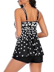 Womens Tankini Swimsuits Vintage Boyshorts Two