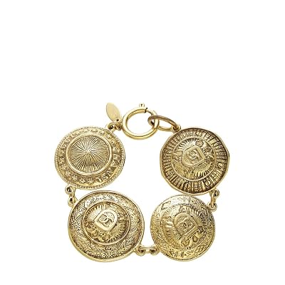 CHANEL Gold Crest Coin Bracelet Pre-Owned
