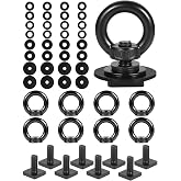 T Track Mount Tie Down Anchor for Roof Rack, M8 Heavy Duty Ring Shaped Eye Bolt, Stainless Steel T Bolt Eye Nut Tie Down Rings for Holding Bungee Cord, Ropes, Hooks