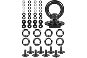 T Track Mount Tie Down Anchor for Roof Rack, M8-1.25 Heavy Duty Ring Shaped Eye Bolt, Stainless Steel Bolt Nut Rings Holding 