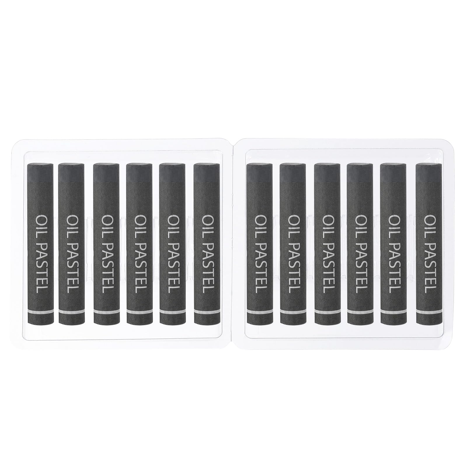 PATIKIL Dark Grey Oil Pastels, 12Pcs Soft Oil Crayons Creamy Pastels Stick Art Supplies for Art Painting Drawing Blending Graffiti for Artists Beginners — image 1