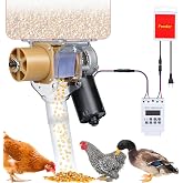 PAUQRWIE Timed Automatic Chicken Feeder 16 Groups of Timer &amp; Quantitative | Chicken Feeder with Timer Poultry Feeders for Duck Bird, Adjustable Feed Port, Timed Design, Easy to Install