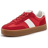 Rihero Platform Sneakers for Women Comfortable Fashion Retro Sneakers Casual Non-Slip Tennis Walking Shoes