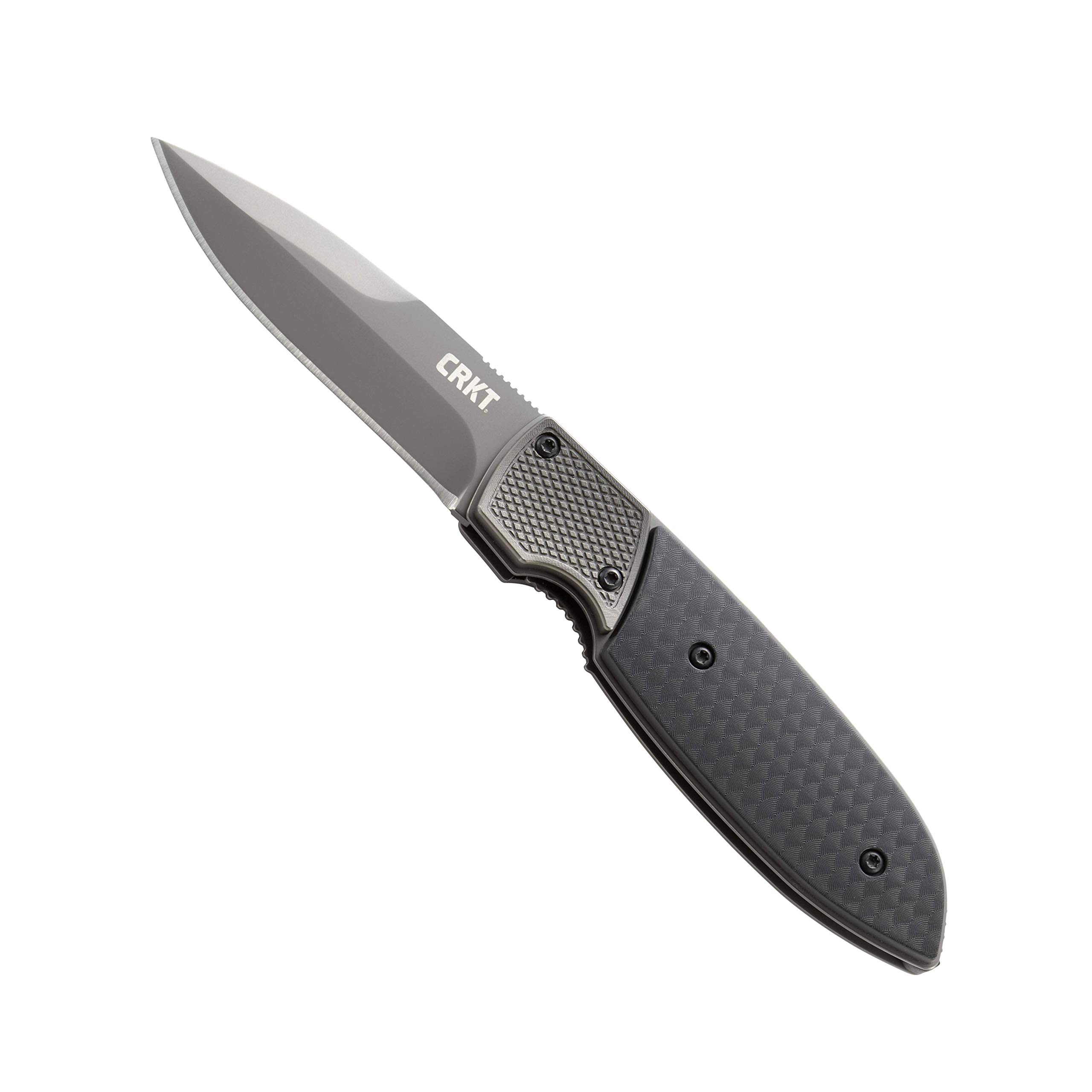 CRKT Fulcrum 2 Compact EDC Folding Pocket : Compact Everyday Carry, Ti Nitride Blade, Fulcrum Open, Textured Nylon Handle, Pocket Clip 7430