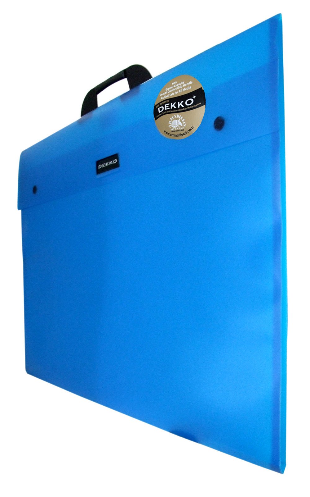 Westfolio Blue A2 Expandable Art Folio Folder, 200 Sheet Capacity, For Artwork, School Projects, Office Use