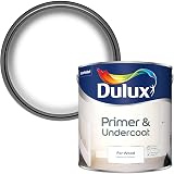 Dulux Primer & Undercoat Paint for Wood 2.5L White, Interior Exterior