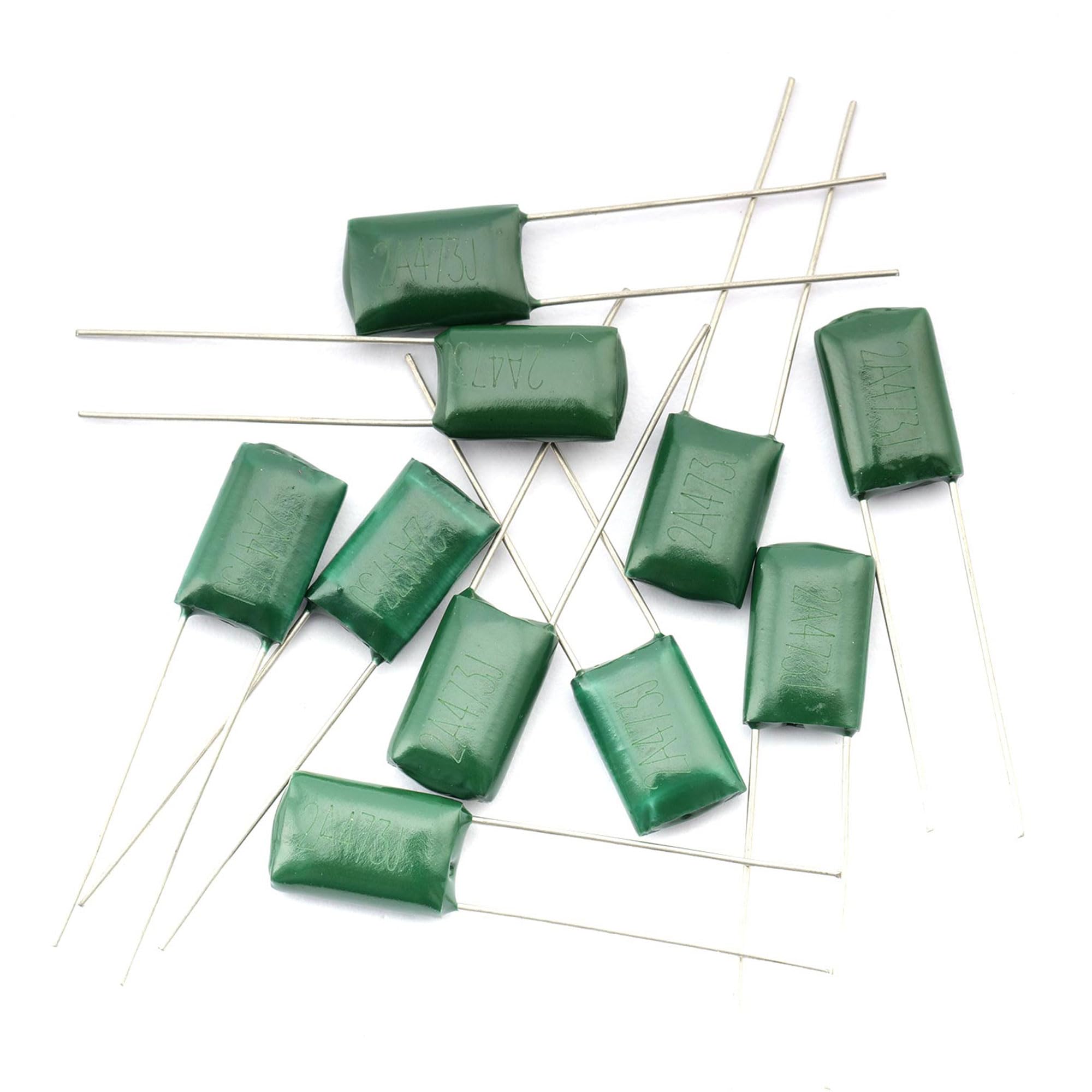 Musiclily Guitar Polyester Capacitor 2A473J 0.047UF100V, Green(10 Pieces)