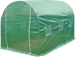 Gewächshaus Foliengewächshaus 300x200x200cm Treibhaus mit Reißverschluss und Fenstern, Frühbeet