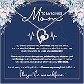 Necklace for Mom A Jewelry Gift for Woman Family Celebrations Christmas Birthday Women's Necklace Mother of The Bride Gifts from Daughter Mothers Gifts Love Necklaces for Women Joy with Ladies Jeweries