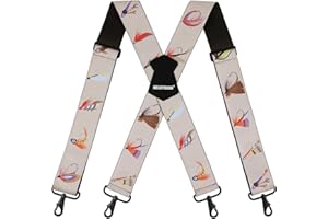 MELOTOUGH Men's Suspender 1.5/2 Inch Wide Suspenders Full Elastic X Back Suspender with Snap Hooks