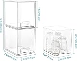 Vtopmart 4 Pack Clear Stackable Storage Drawers Acrylic Organizer, 7.6H view 2
