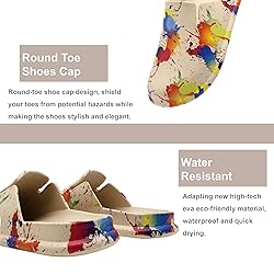 Meetinspace Women EVA Colorful Clogs Dupes Wide